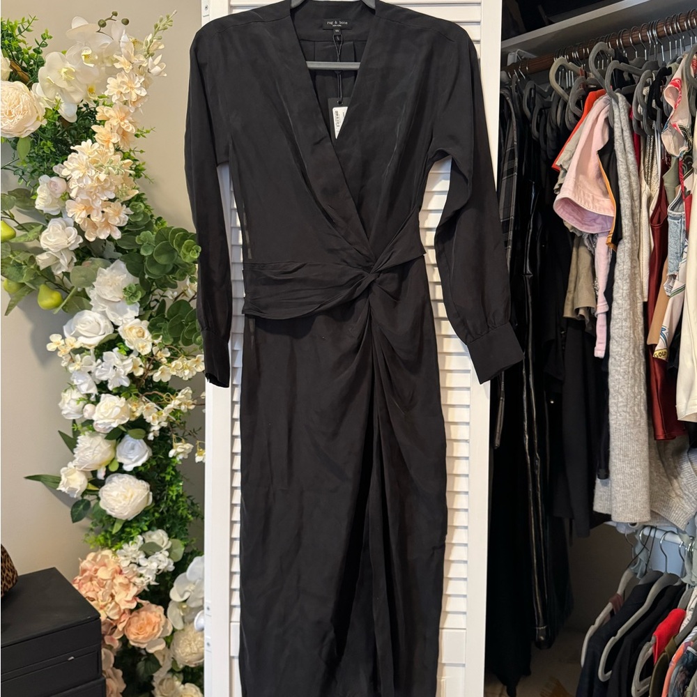 rag & bone silk Black dress